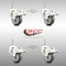 Service Caster 3 Inch 316SS Gray Polyurethane Wheel Swivel 12mm Stem Caster Set Lock Brake SCC-SS316TSTTL20S314-PPUB-M1215-4 - alternate 2